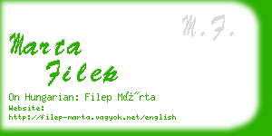 marta filep business card